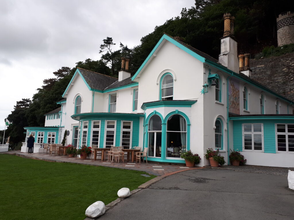 The pastel colours of the Portmeirion hotel