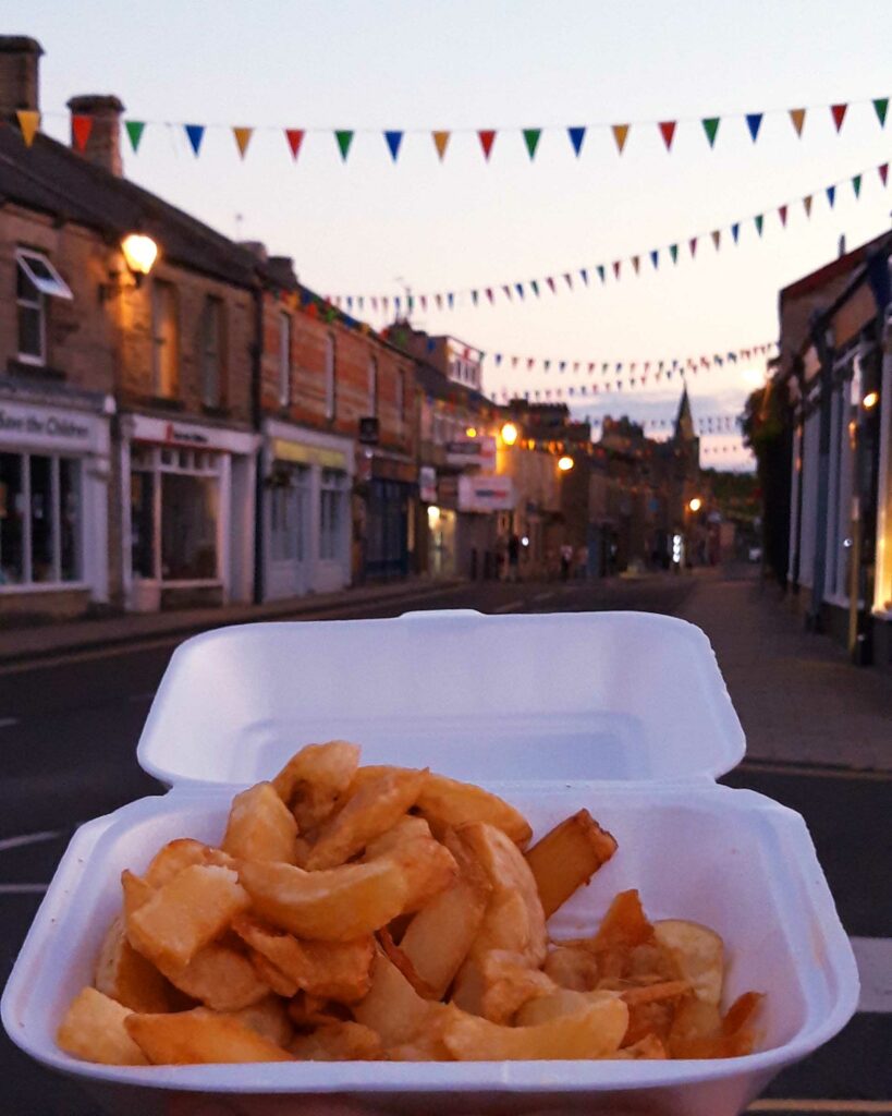 Some fresh chips in Haltwhistle