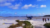 Plane Landing, Barra, Outer Hebrides