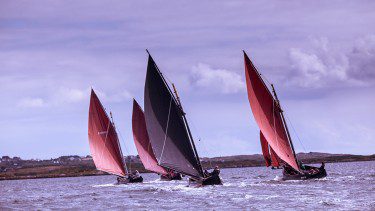 Racing Galway Hooker boats