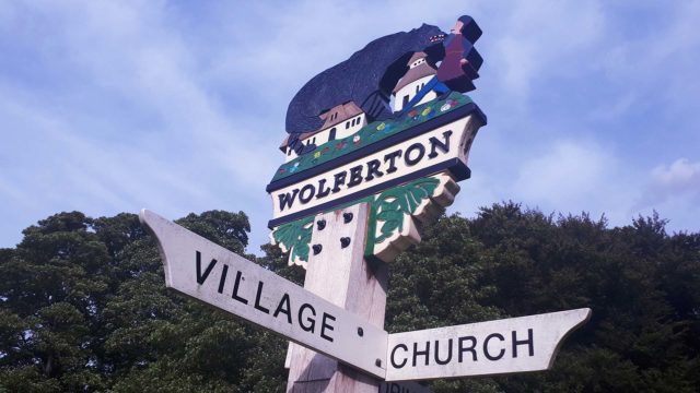 A charming village signpost in Norfolk, England