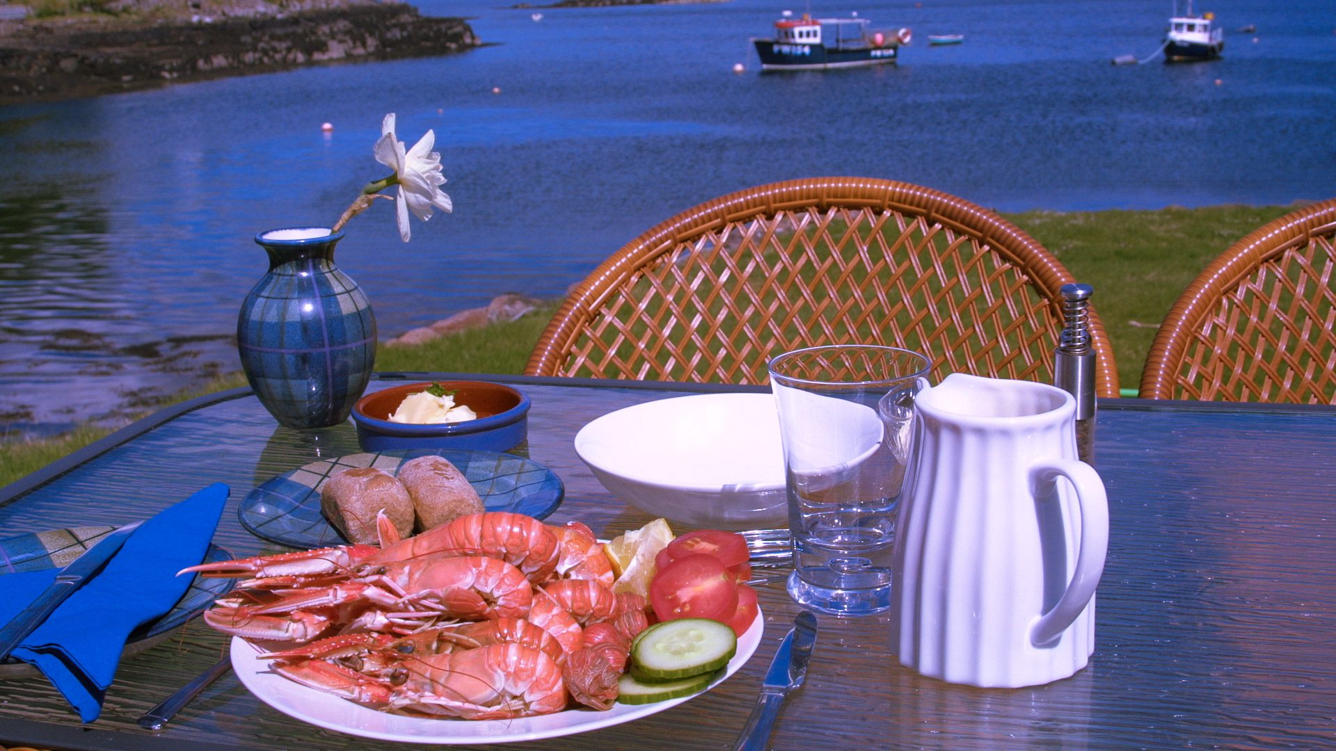 Seafood by the loch