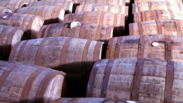 Whiskey barrels at Bushmills