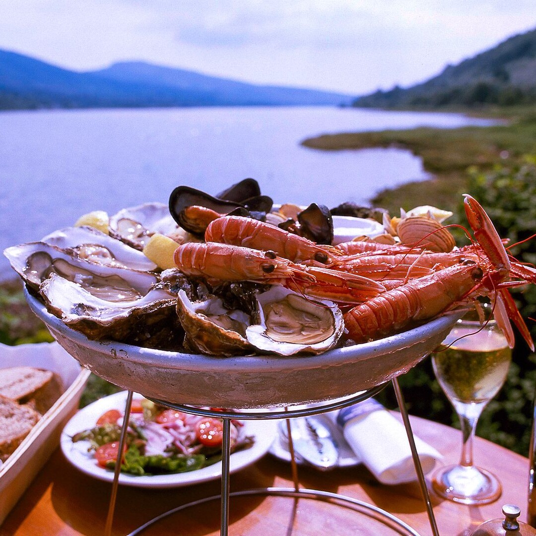 Why not indulge in some fresh seafood overlooking Loch Fyne?