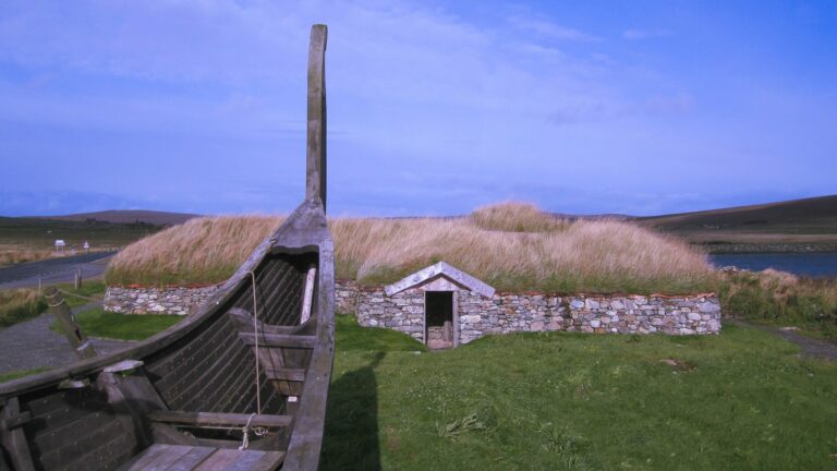 A Viking house on Unst in Shetland
