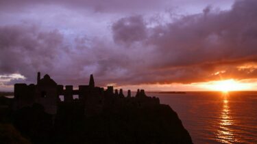Sunset at Dunluce Castle