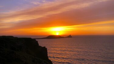 Sunset over the Gower Peninsula