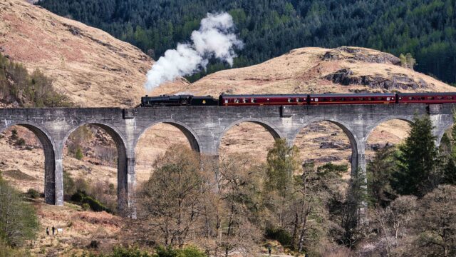 Jacobite Express on the Glenfinnan Viaduct, West Highlands