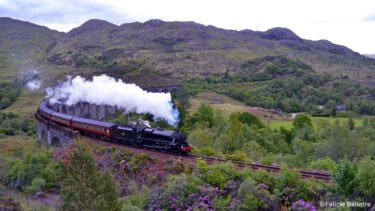 The Jacobite Steam Train on the Glenfinnan Viaduct