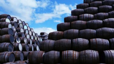 Whisky barrels at the Speyside Cooperage