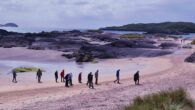 A McKinlay Kidd tour group seaweed foraging on The Ring of Kerry