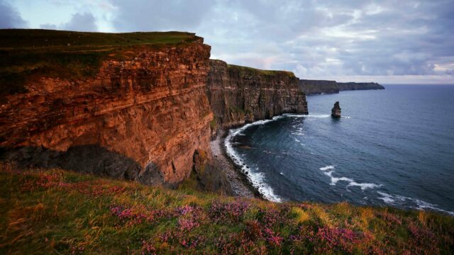 A picture of the Cliffs of Moher located in the Burren region of Ireland's County Clare