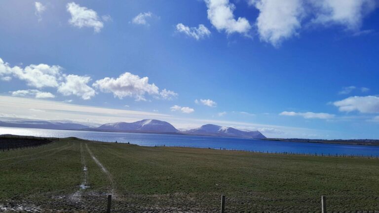 The coastline on Orkney, Scotland
