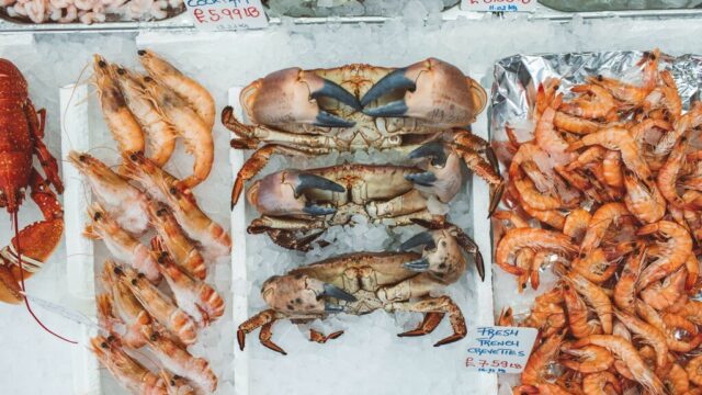 Enjoy a taste of Jersey's fresh seafood at the Jersey Central Market.