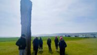 A McKinlay Kidd group at standing stones of Stenness on Orkney