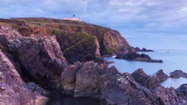 Sumburgh Head Lighthouse in Shetland, Scotland.