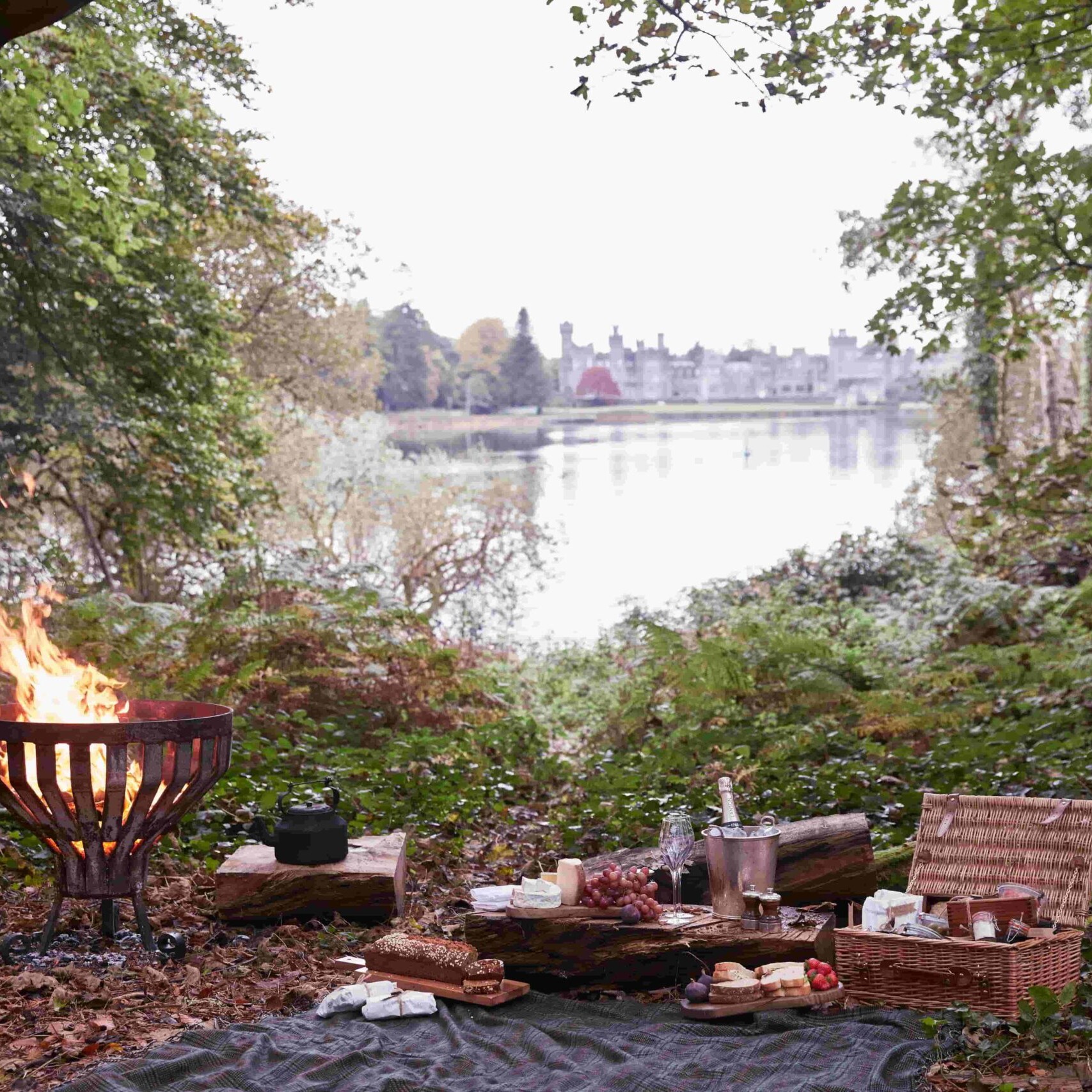 A picnic on the grounds of the Ashford Castle, Co Mayo, Ireland. Credit - Helen Cathcart