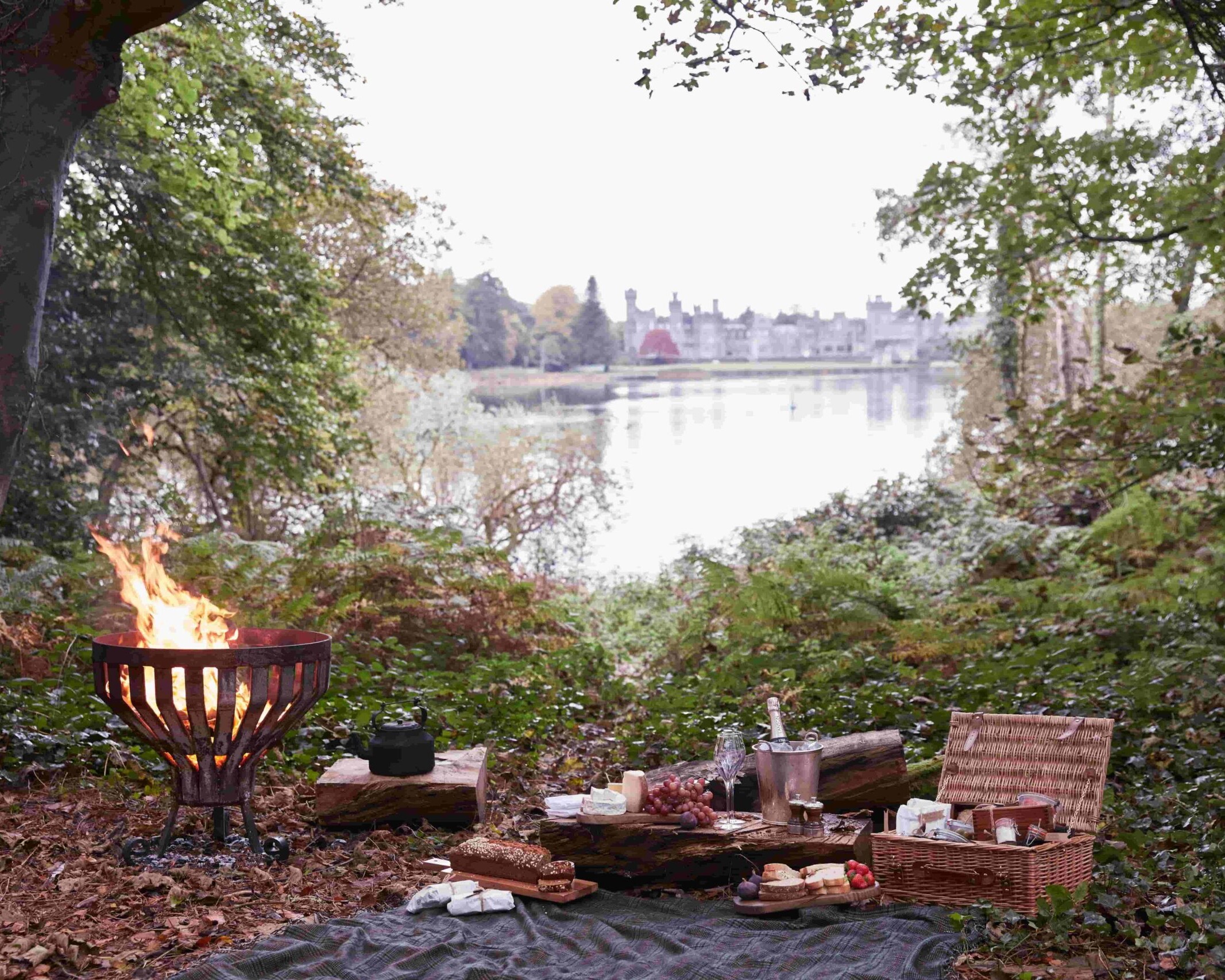 A picnic on the grounds of the Ashford Castle, Co Mayo, Ireland. Credit - Helen Cathcart