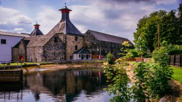 The exterior of a distillery in Scotland's Speyside whisky producing region