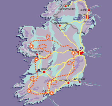 McKinlay Kidd Best of Ireland's Food & Drink Chauffeur Tour Map