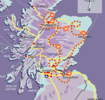 McKinlay Kidd Map, Premier Highlands by Train