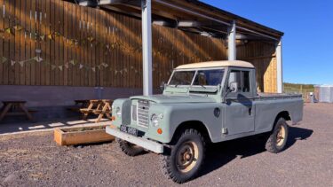 A vehicle at a family-owned farm in Moray