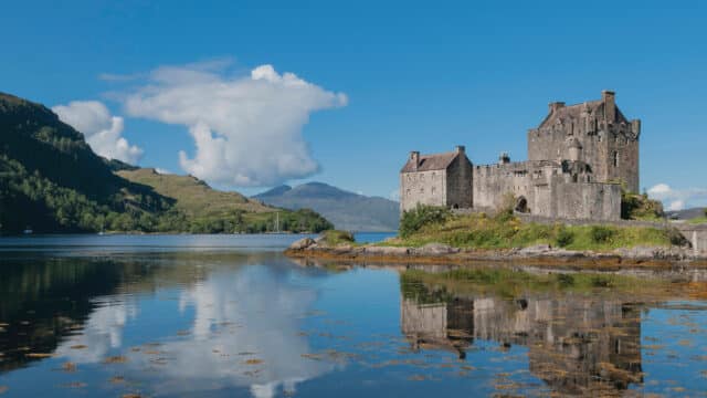 Eilean Donan Castle near the Isle of Skye, Scotland.